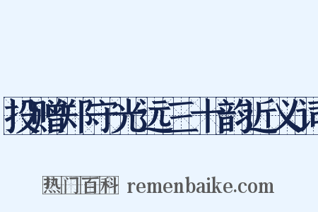 投赠郑守光远三十韵近义词是什么意思的图片